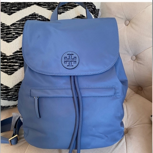Tory Burch Oceanside Nylon Flap Backpack NWT - Picture 2 of 13